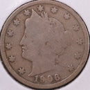 1906 Liberty Nickel, Very Good Circulated Coin. Store