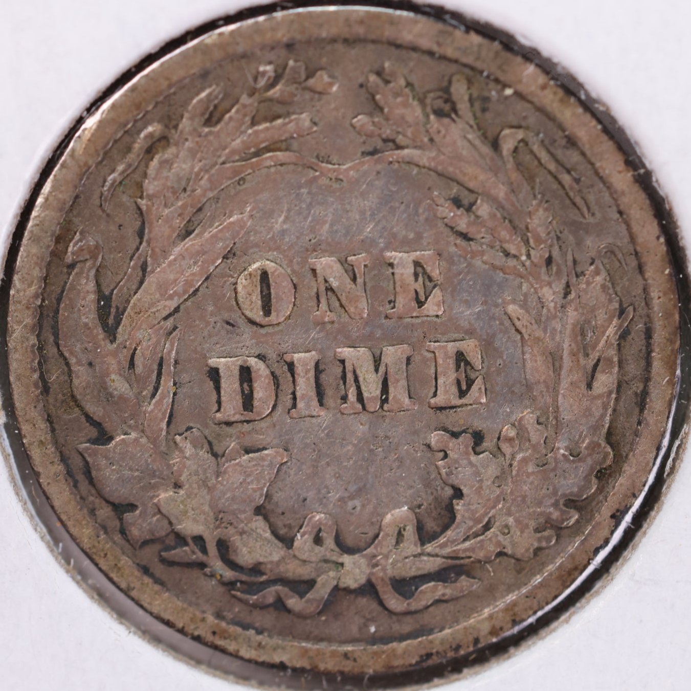1908 Barber Silver Dime, Very Good+ Circulated Coin, Store #DE0560