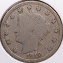1912 Liberty Nickel, Very Good Circulated Coin, Store