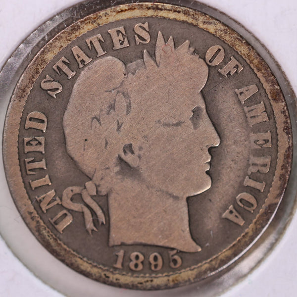 1895-O Barber Silver Dime, Good+ Circulated Coin, Store #d895N01