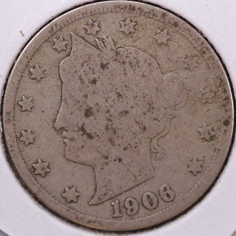 1906 Liberty Nickel, Good Circulated Coin. Store