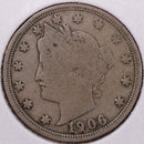 1906 Liberty Nickel, Very Good Circulated Coin. Store