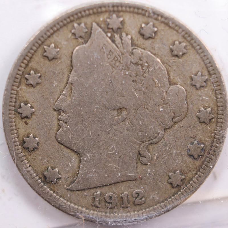 1912 Liberty Nickel, Good Circulated Coin, Store