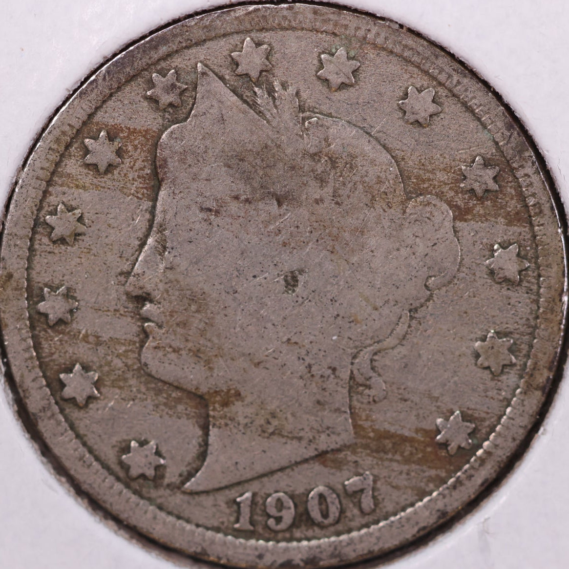 1907 Liberty Nickel, Good Circulated Coin. Store #12076