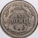 1911 Barber Silver Dime, Good Circulated Coin, Store Sale