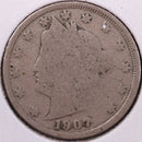 1907 Liberty Nickel, About Good Circulated Coin. Store
