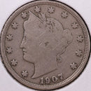 1907 Liberty Nickel, Good+ Circulated Coin. Store