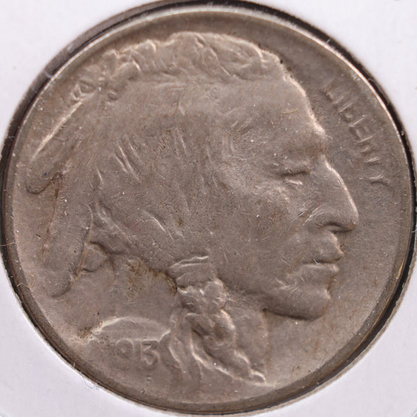 1913 Buffalo Nickel, Very Fine+ Circulated Coin, Store #NL194