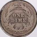 1912-D Barber Silver Dime, Very Good Circulated Coin, Store Sale