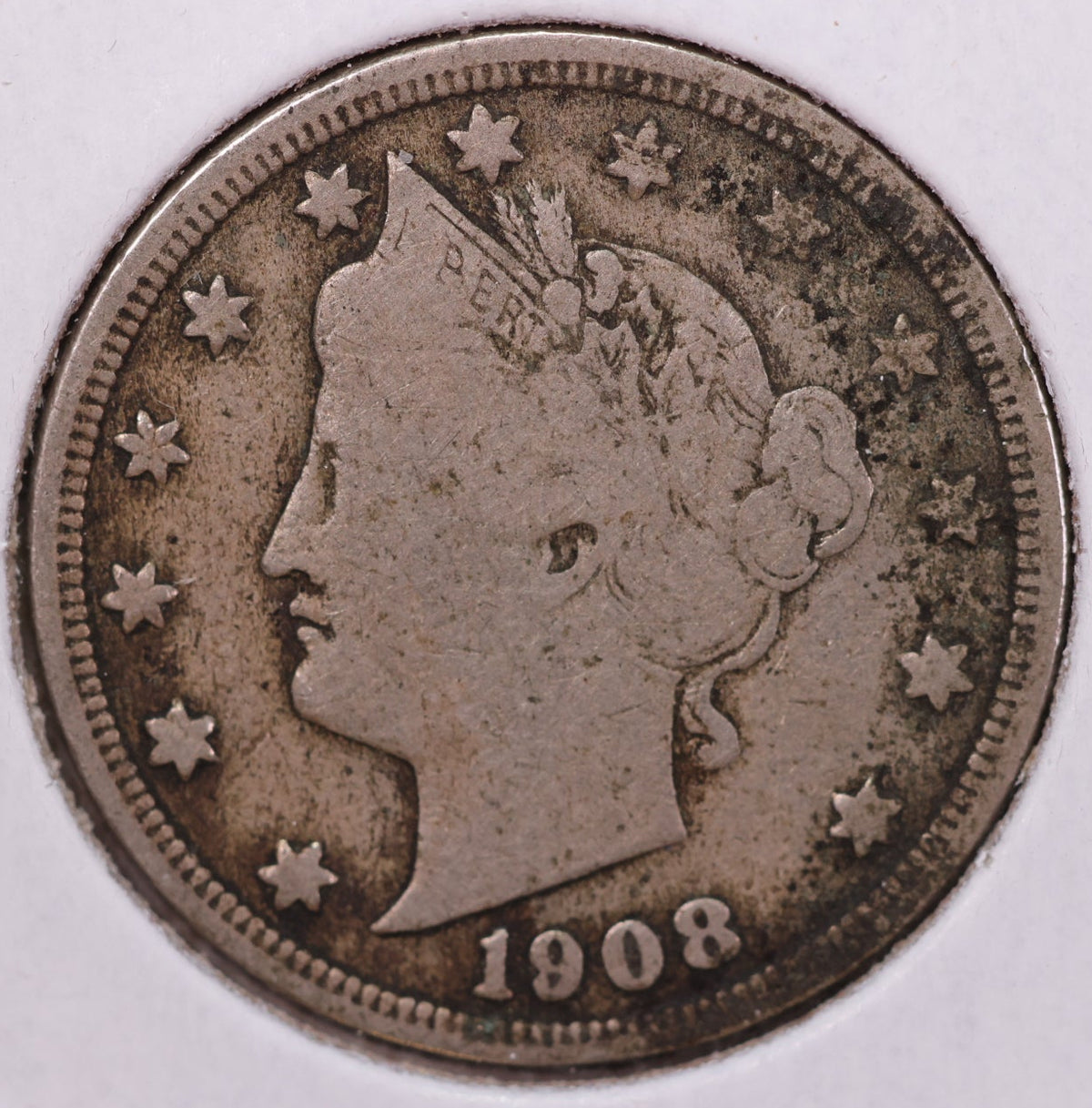 1908 Liberty Nickel, Affordable Circulated Coin. Store #NL446