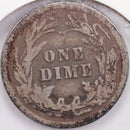 1913 Barber Silver Dime, Very Good Circulated Coin, Store Sale