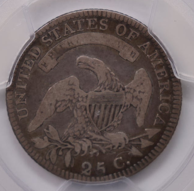 1828 Cap Bust Silver Quarter, B-3, 25/50 Cent, PCGS VG-08, Store #QR1951.
