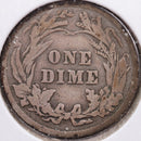 1913 Barber Silver Dime, Very Good+ Circulated Coin, Store Sale