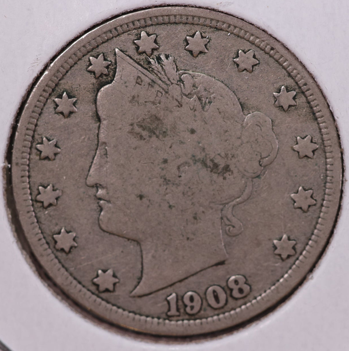 1908 Liberty Nickel, Affordable Circulated Coin. Store #NL456