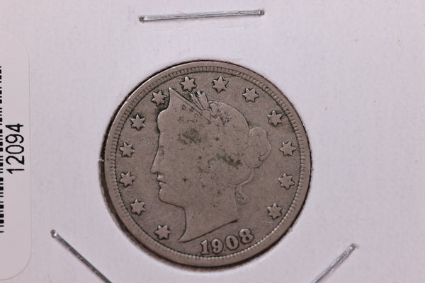 1908 Liberty Nickel, Affordable Circulated Coin. Store #12094