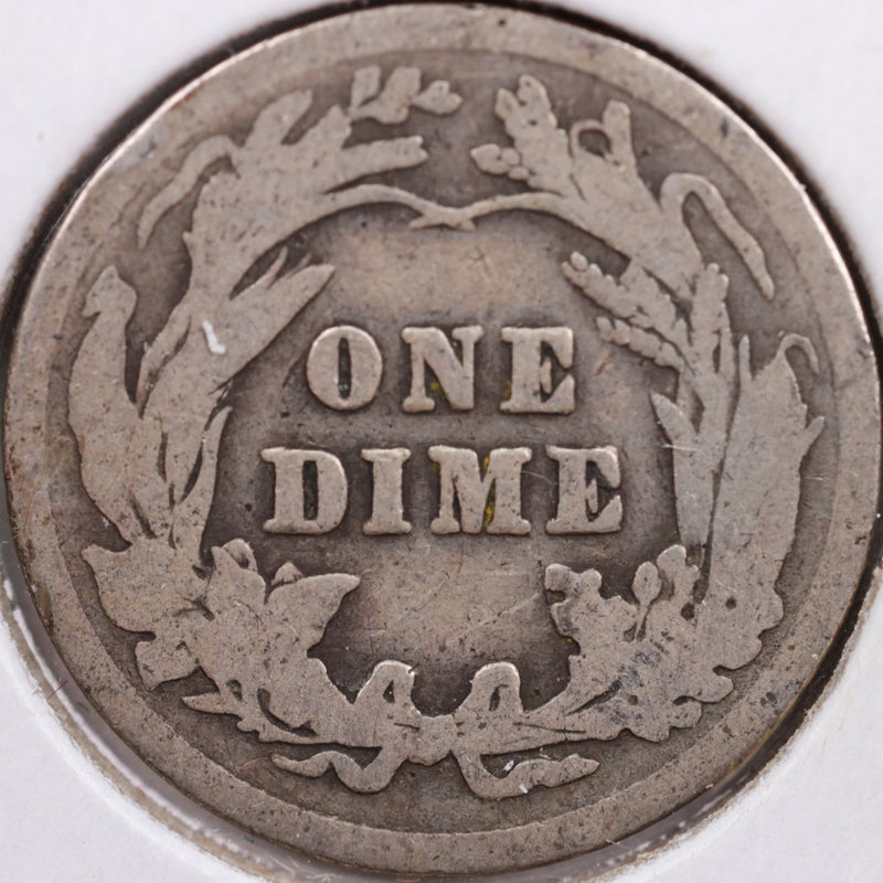 1913 Barber Silver Dime, Good Circulated Coin, Store Sale