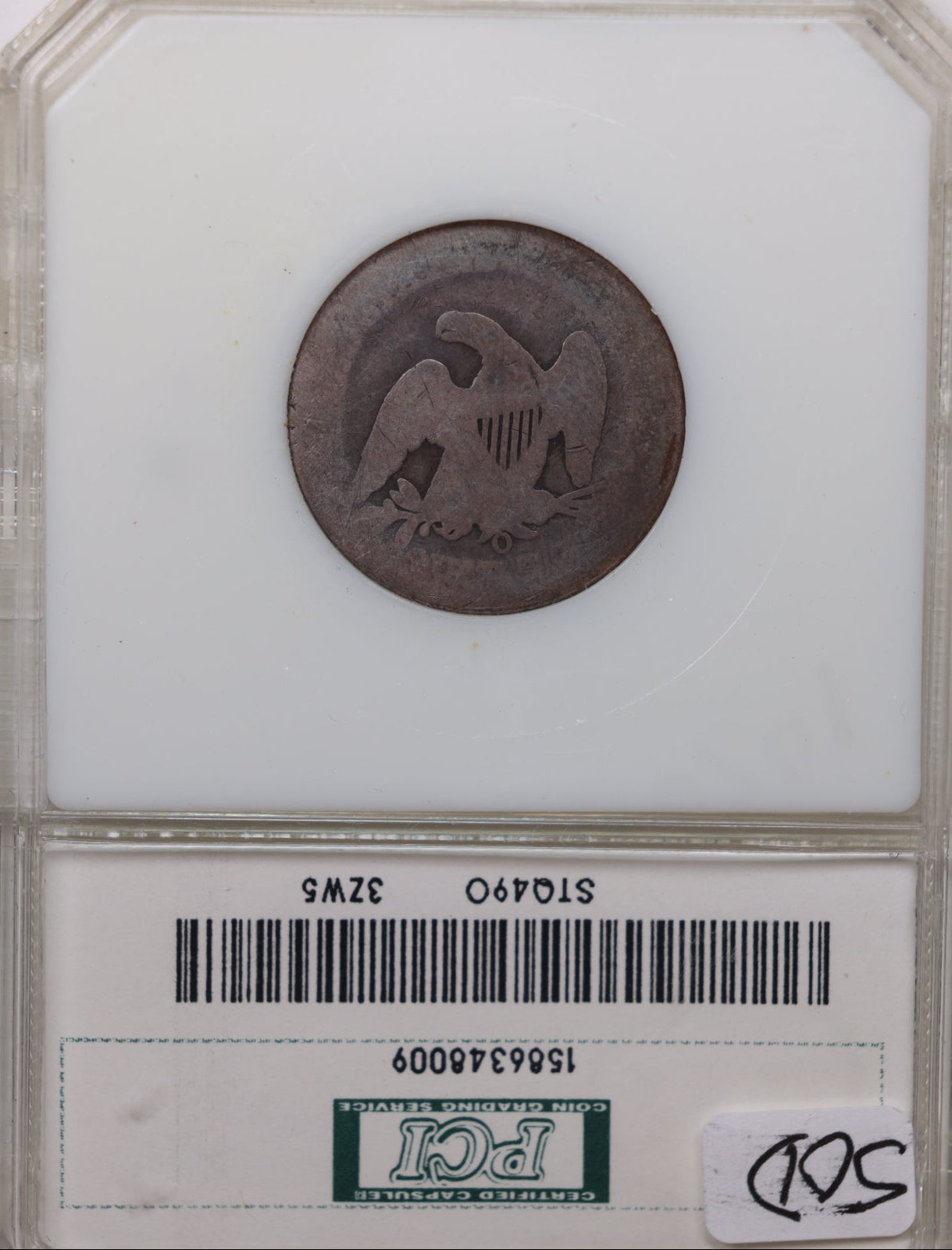 1849-O Seated Liberty Quarter, 'No Motto', Circulated, Hard Date, Store #QR1953.