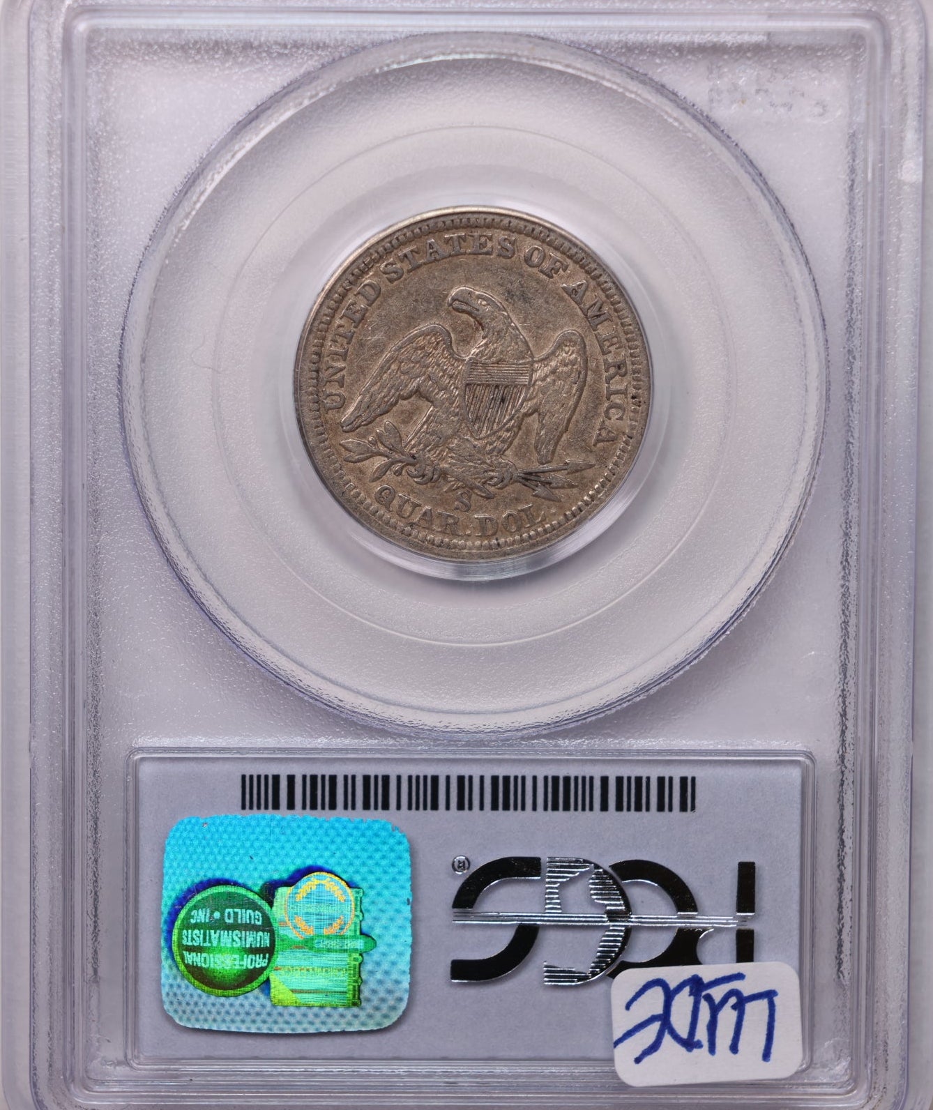 1859-S Seated Liberty Silver Quarter, PCGS XF40,  Circulated Coin, Store #QR1954.