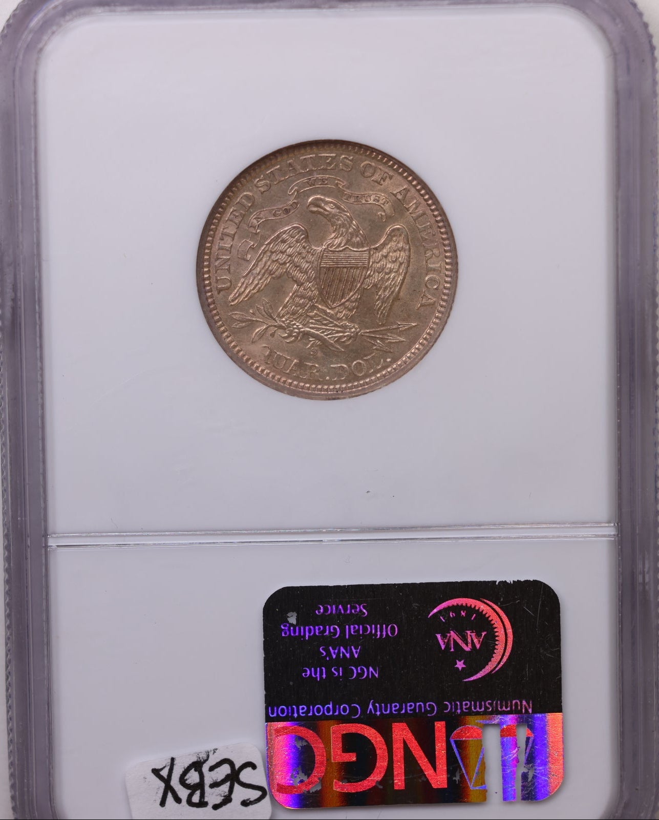 1871-S Seated Liberty Silver Quarter, NGC MS62 Uncirculated Coin, Store #QR1955.