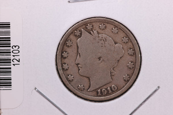 1910 Liberty Nickel, Affordable Circulated Coin. Store #12103
