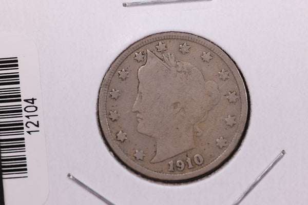1910 Liberty Nickel, Affordable Circulated Coin. Store #12104