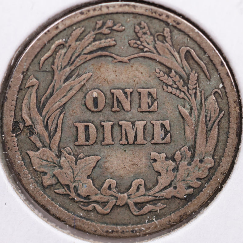 1914 Barber Silver Dime, Very Fine Circulated Coin, Store Sale