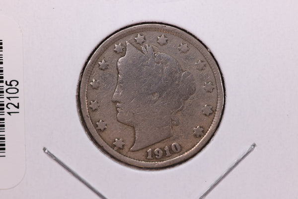 1910 Liberty Nickel, Affordable Circulated Coin. Store #12105