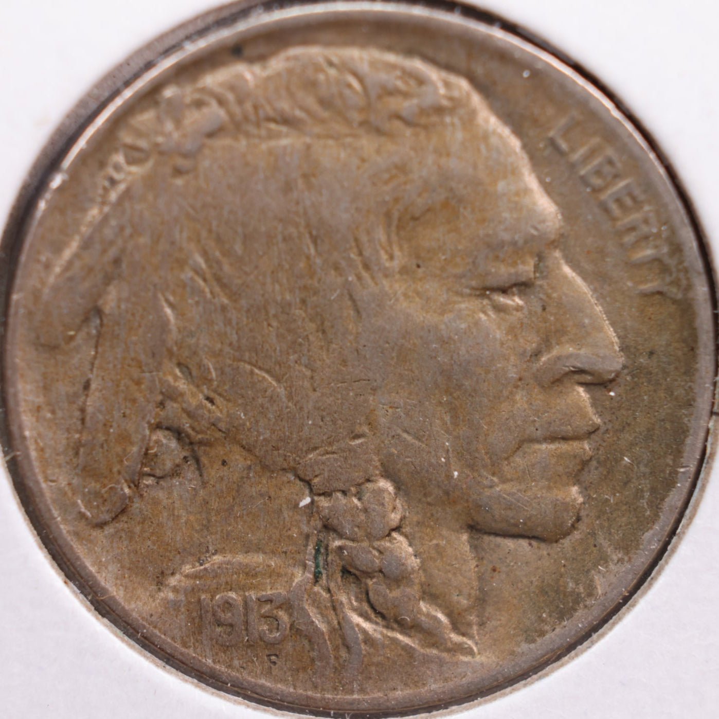 1913 Buffalo Nickel, About Uncirculated+ Coin, Store #NL211