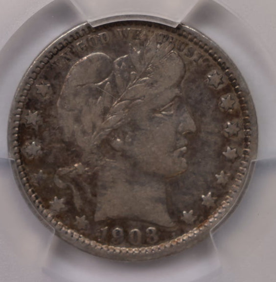 1903-O Barber Silver Quarter, Nice Eye Appeal, PCGS VF-30, Store Sale #QR1958.