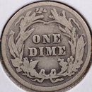 1914 Barber Silver Dime, Very Good Circulated Coin, Store Sale
