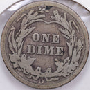 1914-D Barber Silver Dime, Very Good Circulated Coin, Store Sale