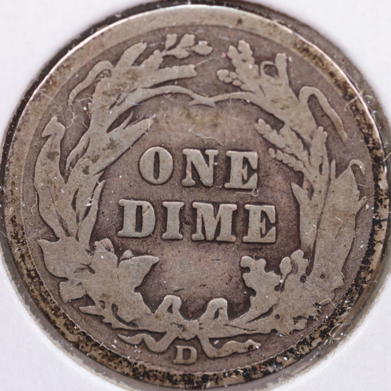1914-D Barber Dime, Very Good Circulated Coin, Store #DE0591