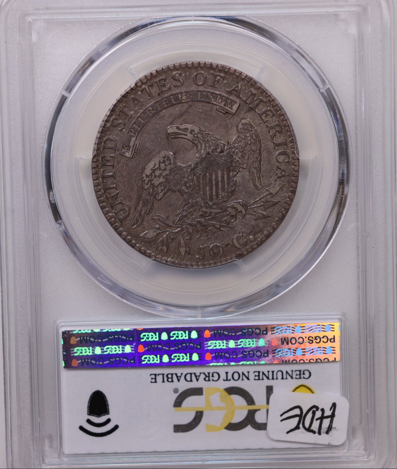 1814/3 Cap Bust Silver Half Dollar, Overdate, PCGS (XF), Genuine. Store #HR2049.