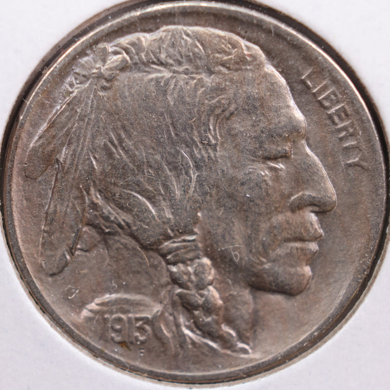 1913-D Buffalo Nickel, About Uncirculated+ Coin, Store