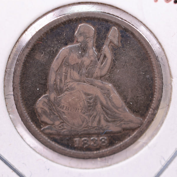 1838-O Seated Liberty Silver Dime., V.F., Store Sale #18985