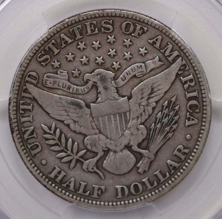 1907 Barber SIlver Half Dollar, PCGS F-15, Nice Eye Appeal, Store #HR2052.