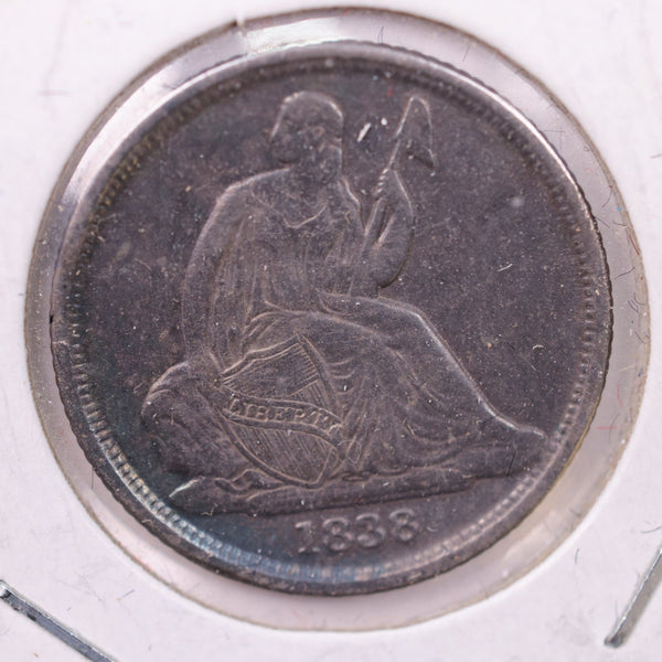1838-O Seated Liberty Silver Dime., X.F., Store Sale #18986