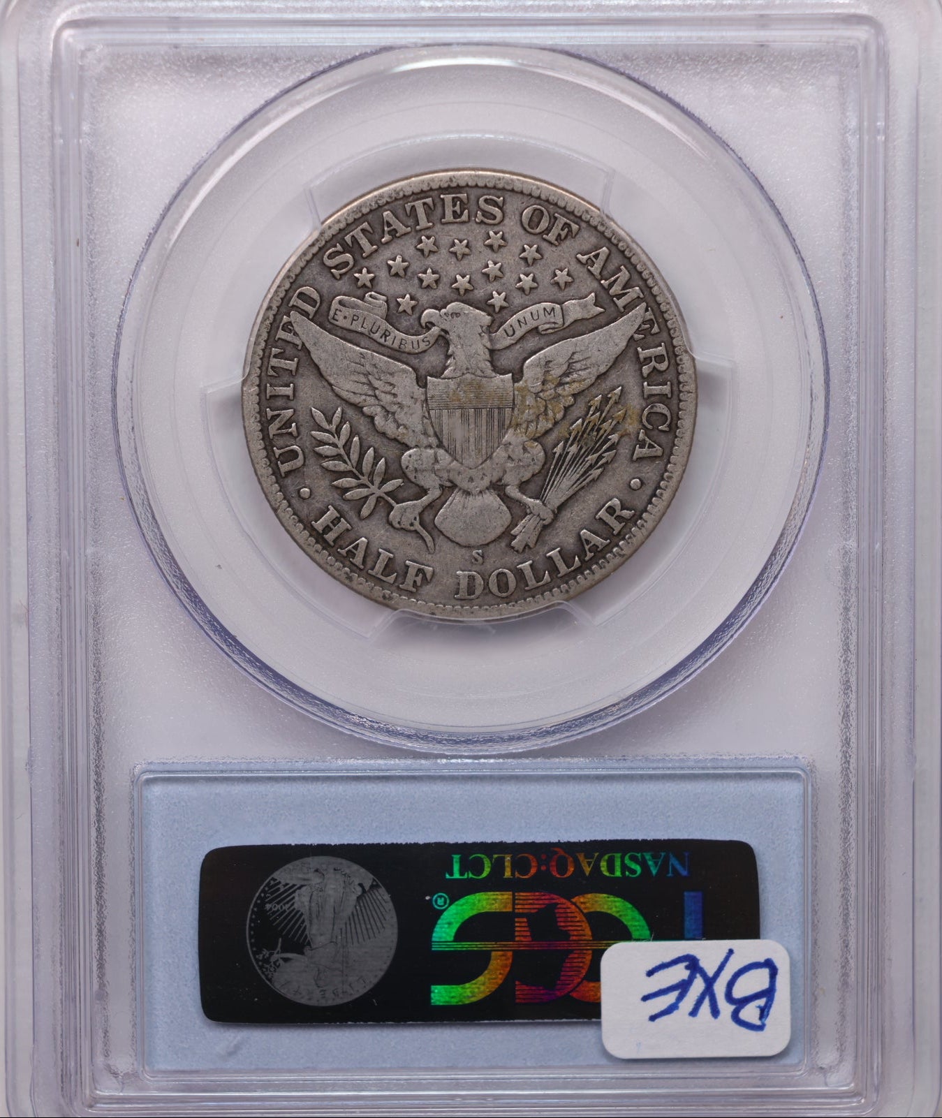 1911-S Barber SIlver Half Dollar, PCGS F-15, Nice Eye Appeal, Store #HR2053.