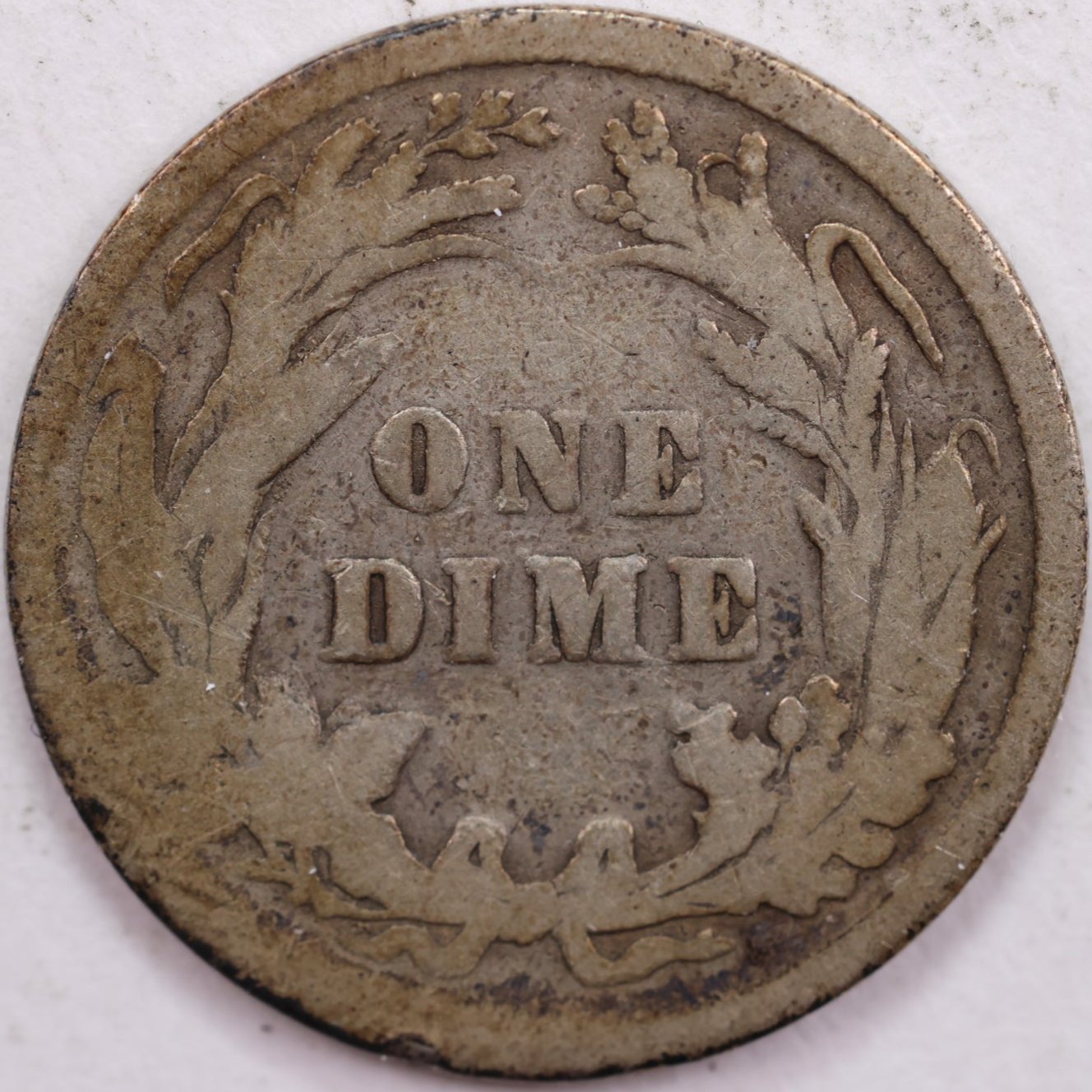 1892 Barber Silver Dime, Good Circulated Coin, Store #DE0548