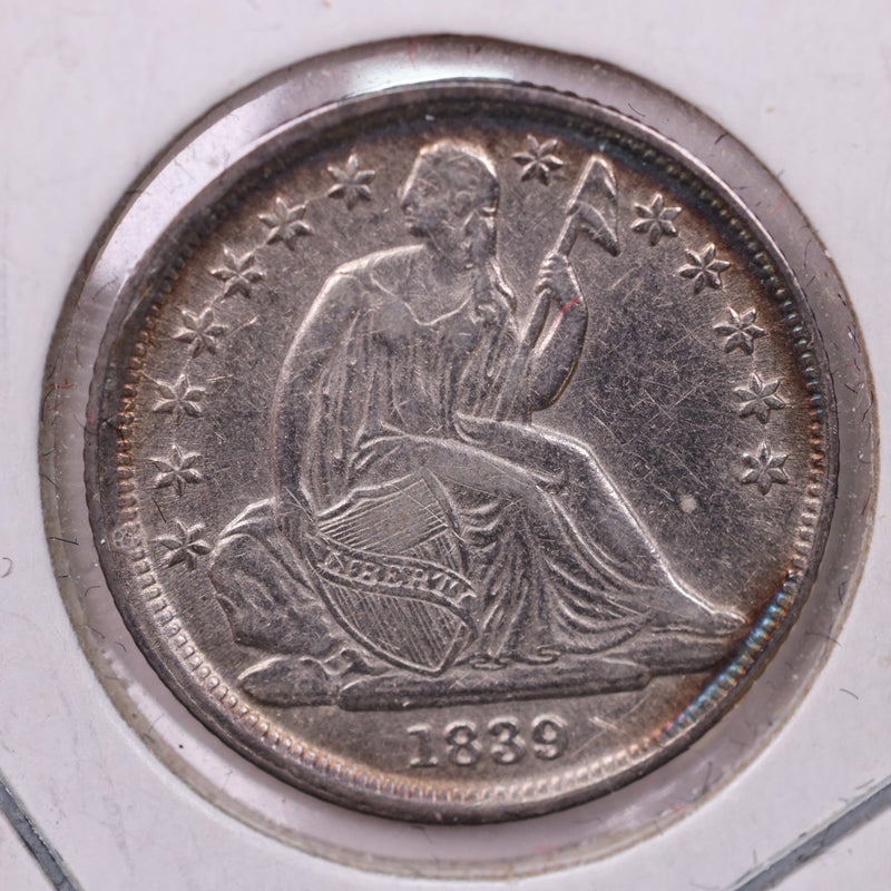 1839-O Seated Liberty Silver Dime., AU++., Store Sale