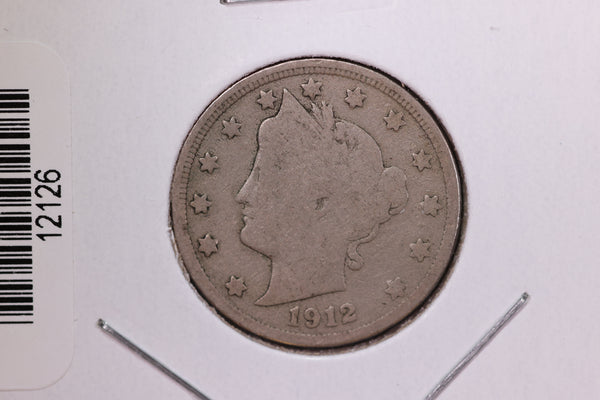 1912 Liberty Nickel, Affordable Circulated Coin. Store #12126