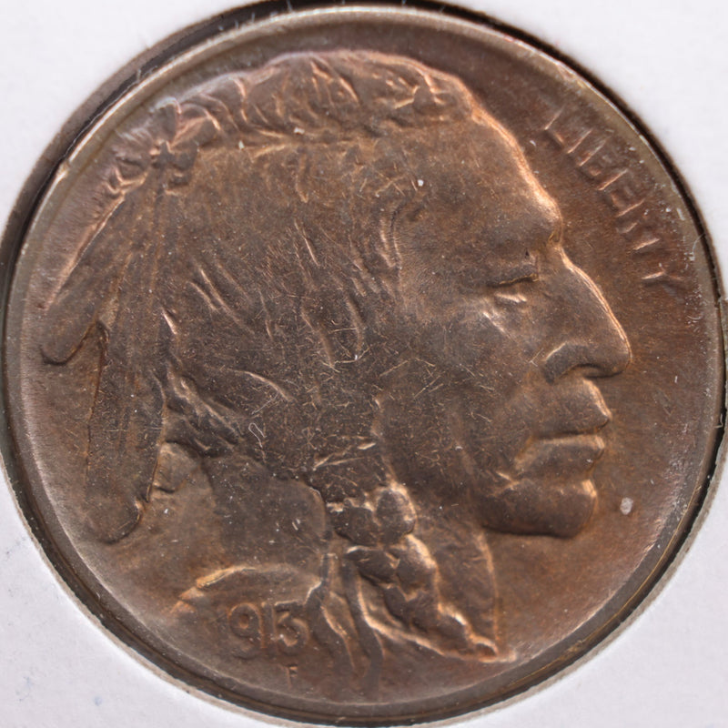 1913-D Buffalo Nickel, Extra Fine+ Circulated Coin, Store