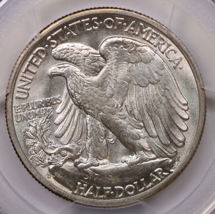 1942-D Walking Liberty Silver Half Dollar, PCGS MS-64, Store #HR2056.