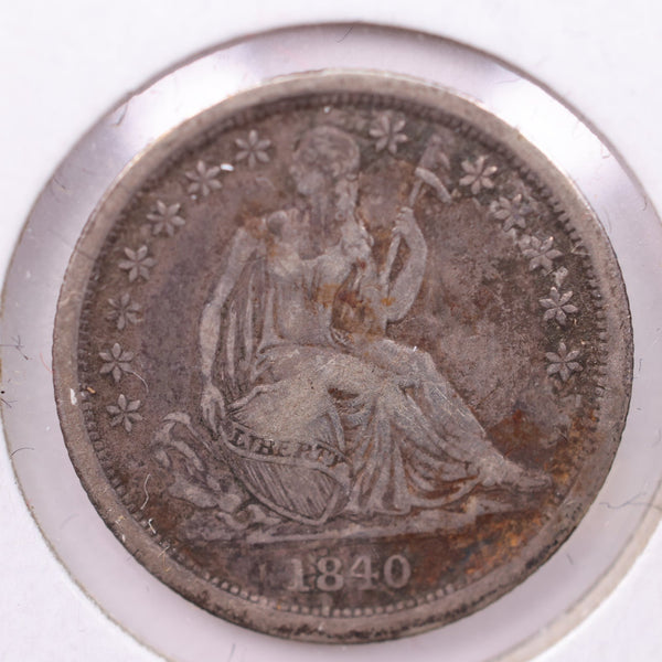 1840 Seated Liberty Silver Dime., V.F., Store Sale #18994