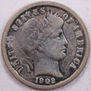1902-O Barber Silver Dime, Fine Circulated Coin, Store