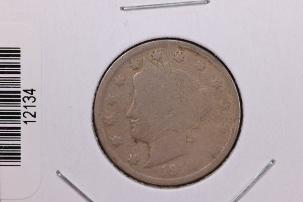 1912 Liberty Nickel, Affordable Circulated Coin. Store #12134