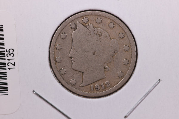 1912 Liberty Nickel, Affordable Circulated Coin. Store #12135