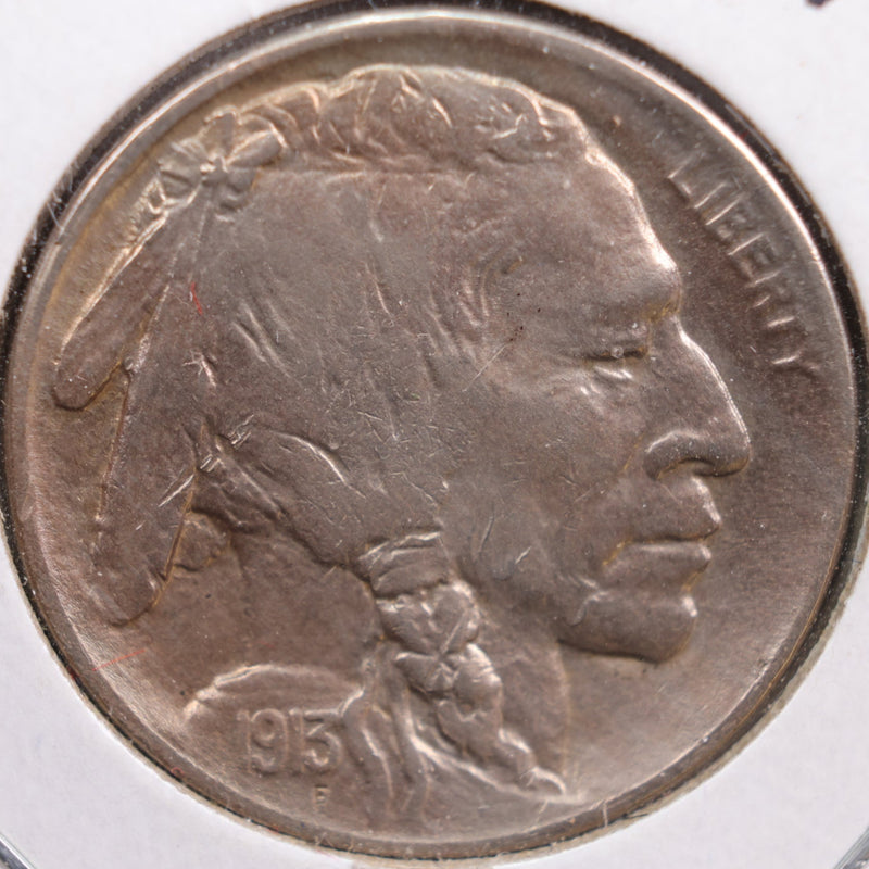 1913-D Buffalo Nickel, Extra Fine+ Circulated Coin, Store