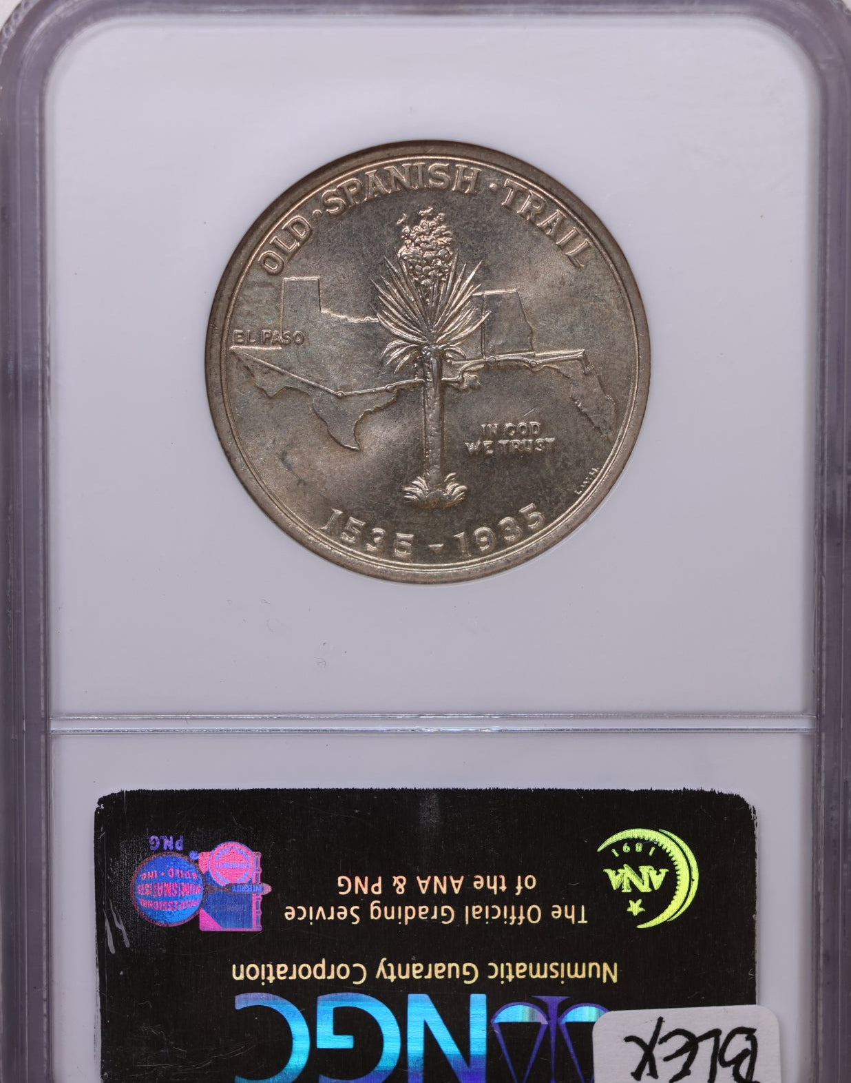 1935 Spanish Trail Silver Half Dollar Commemorative, NGC MS-64, Store #GEC006.