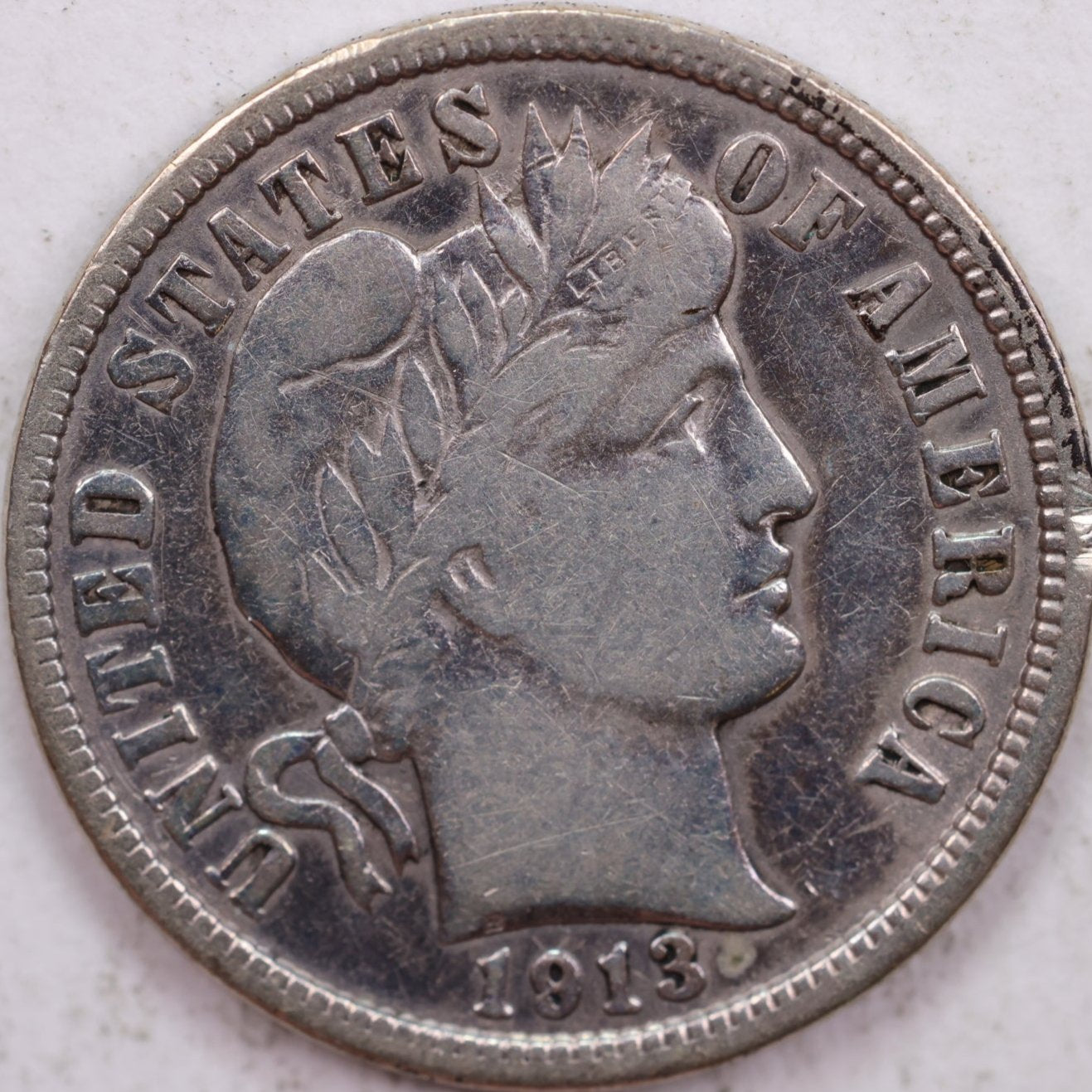 1913 Barber Dime, Very Fine Circulated Coin, Store #DE0573